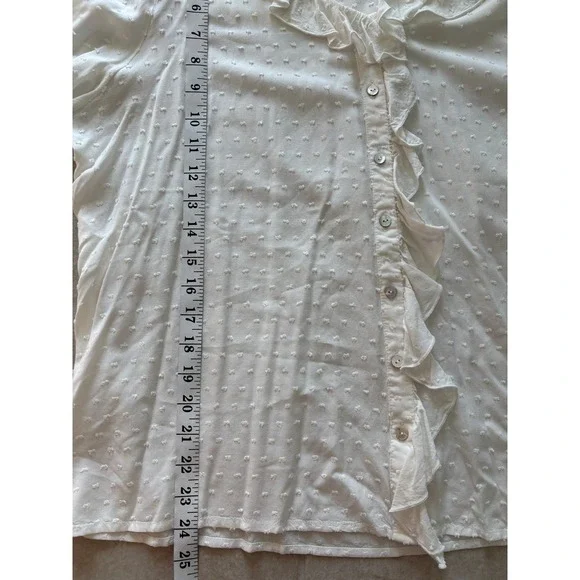 Sundance Top Womens XL White Ruffle Fairy Cottage Boho‎ Peasant Capsule - Picture 6 of 6